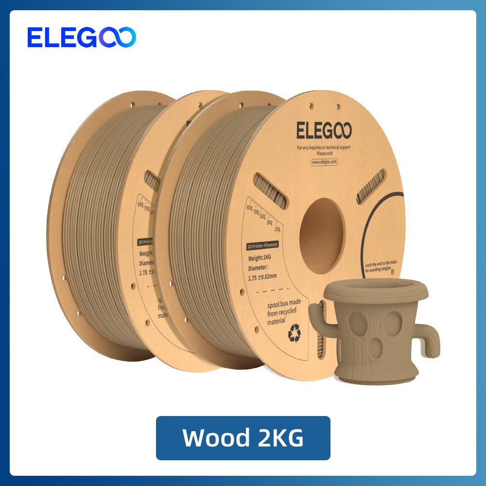 Filamento ELEGOO PLA+ de 1.75mm, PLA 3D para Impresoras 3D, Material Compatible con la Mayoría de las Impresoras FDM (1KG/Carrete, 2.2 lbs)