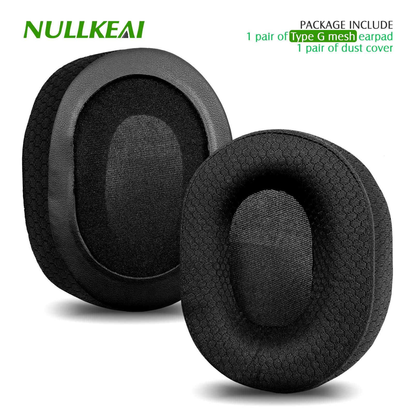 Nullkeai-almohadillas de repuesto para auriculares Anker Soundcore Life Q30 Q35 Q10 Q20, almohadillas de Gel refrescante, funda de malla, orejeras