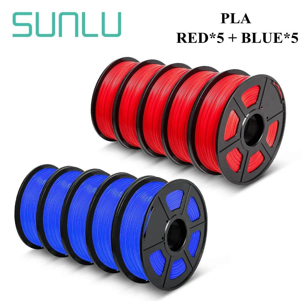 Filamento SUNLU 3D PLA/PLA PLUS de 10 kg (22 lb), 1.75 mm, Filamento para Impresora 3D, Ecológico y de Alta Resistencia