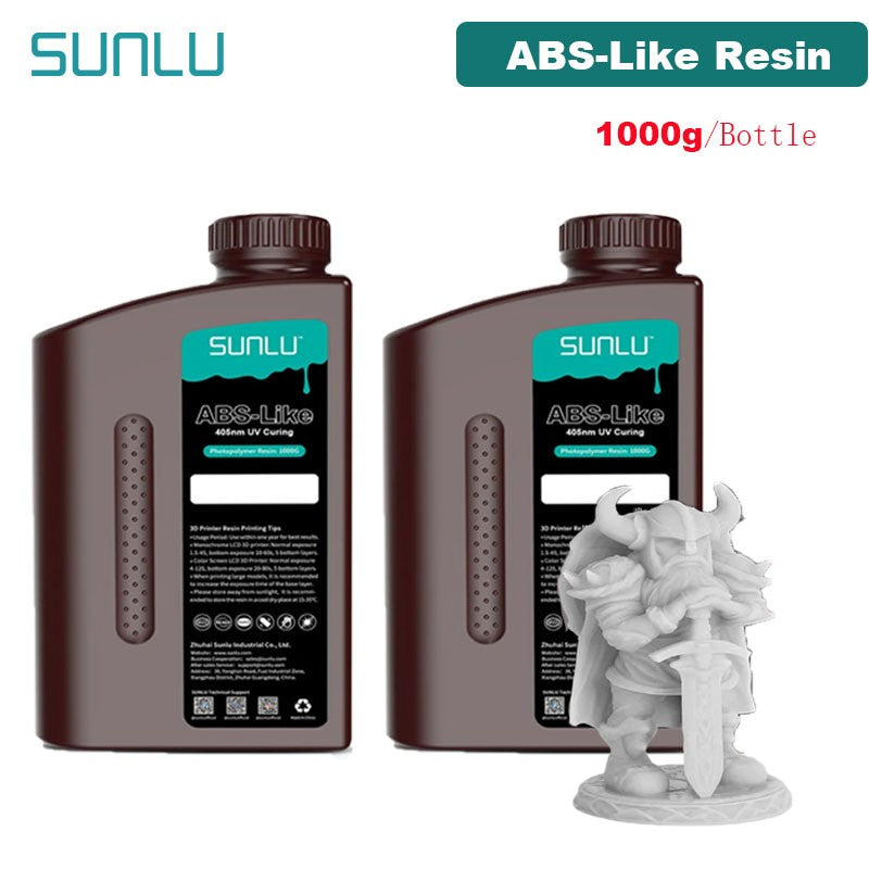 SUNLU resina UV 405nm fotopolímero tipo ABS impresora LCD líquido 2KG puede perforar roscas internas procesadas bajo olor alta dureza
