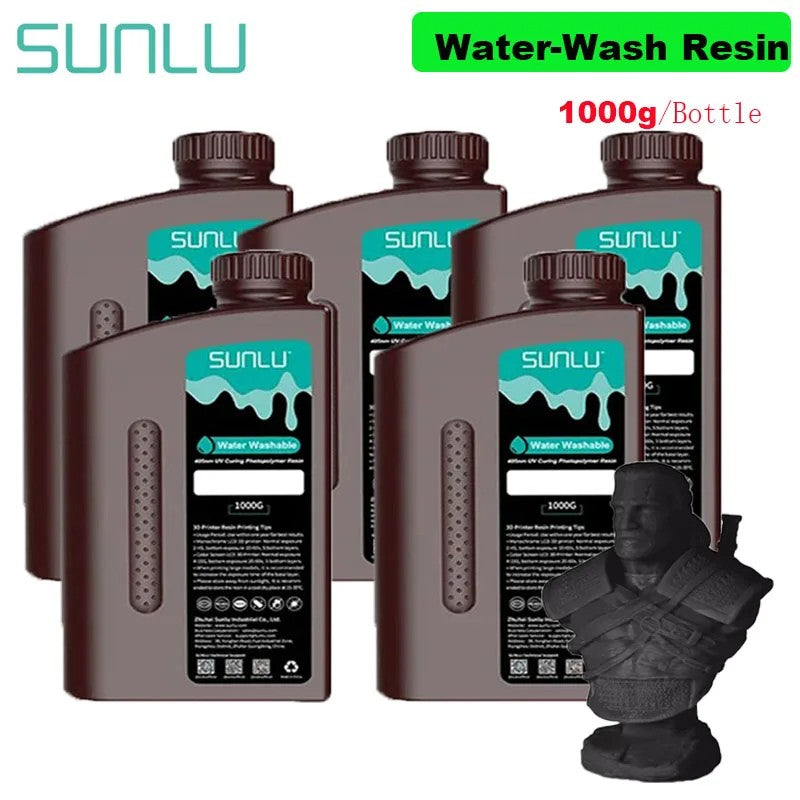 Resina estándar SUNLU/ABS como/lavado con agua/resina estándar 14K 5KG 1KG/botella 405nm resina UV impresión 3D para impresora LCD 3D