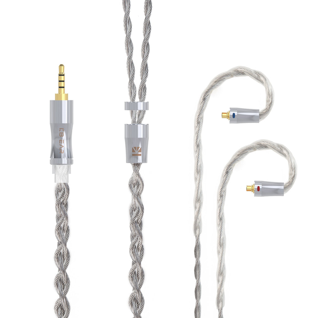 KBEAR Acorde 6N grafeno + 4N OFC Chapado en plata conector de Cable de actualización mezclado trenzado Cable de auriculares para Rosefinch KS2 KS1