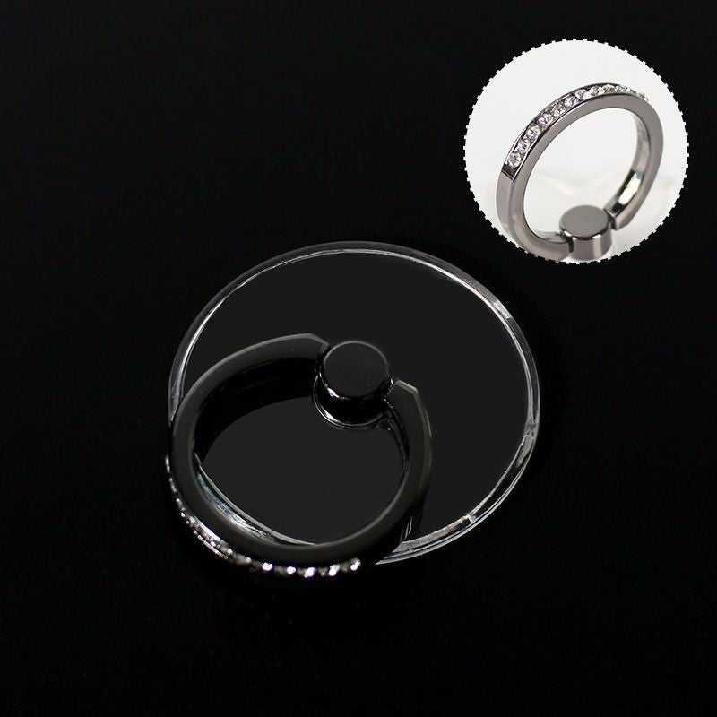Soporte de anillo para teléfono celular transparente 360 ° Soporte de agarre de dedo transparente con rotación de grado compatible con iPhone Xiaomi para funda de teléfono