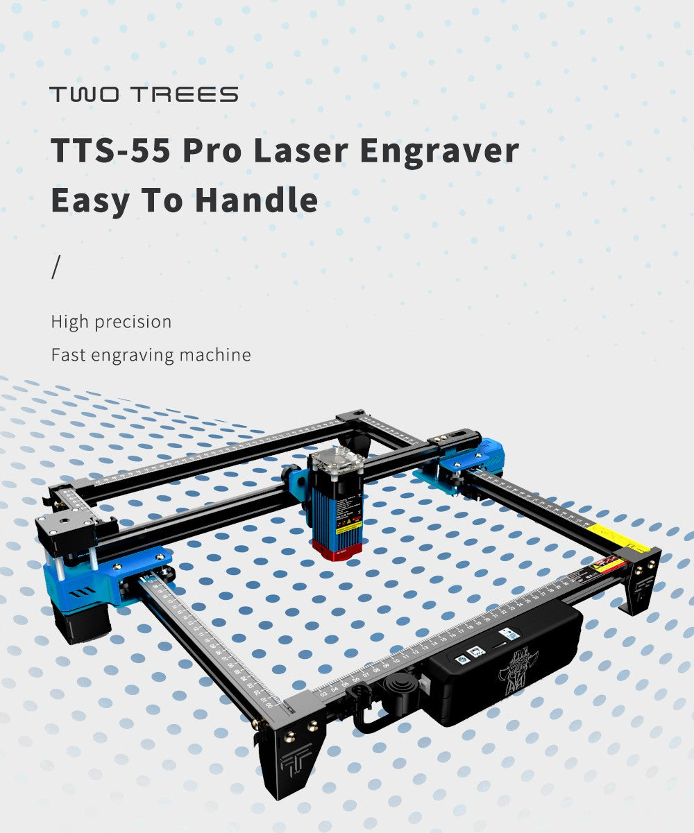 Grabador láser TwoTree, enrutador CNC TTS10 Pro/TTS-55Pro, máquina cortadora de grabado láser de Metal de 40W/80W con Control fuera de línea Wifi
