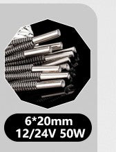 Cartucho Calefactor Trianglelab de 6*20MM 12V / 24V 50W con Cable de 100CM para Impresora 3D, para HOTEND V6 Volcano MK8 MK9