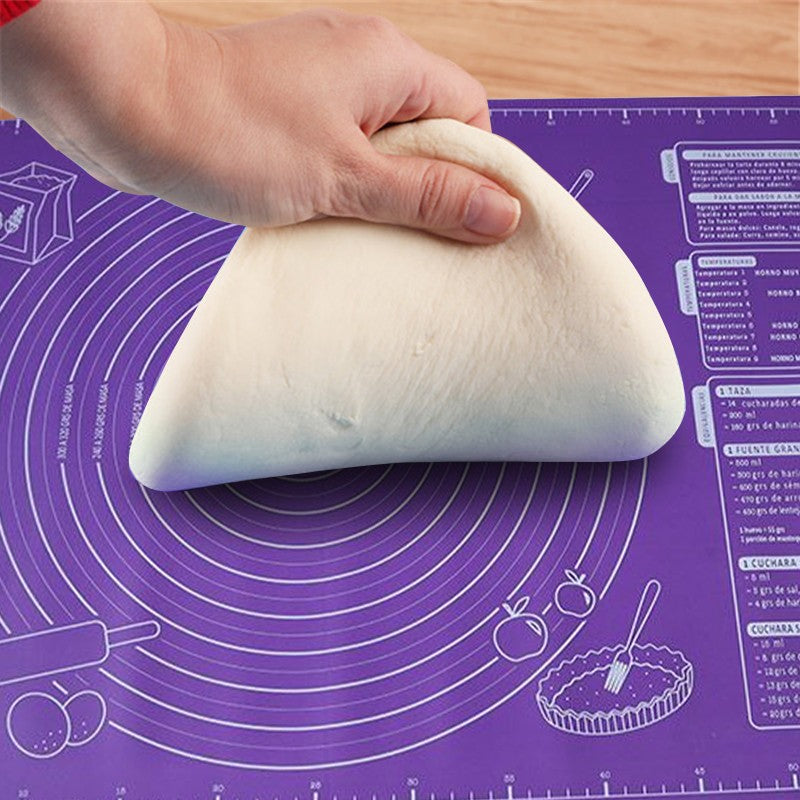 Almohadilla de silicona de 60/50/40cm, estera para hornear, hoja para amasar masa, estera para cocina, rollo de masa, Pizza, soporte antiadherente para masa grande