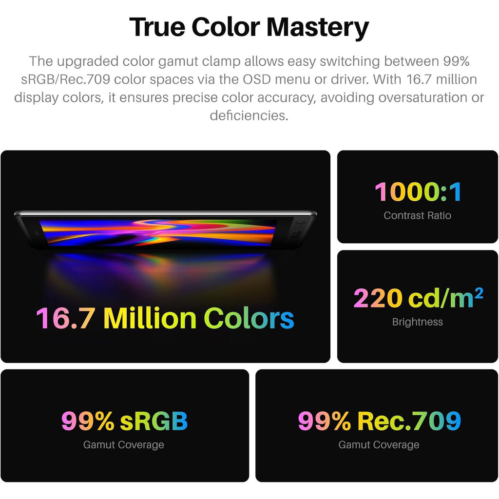 Modelo 2026 Más Reciente, HUION Kamvas Pro 16 V2, Pantalla Táctil de 15.6 Pulgadas con Laminación Completa, 16K Niveles de Presión, Barra Táctil Inteligente y 6 Teclas, Tableta Gráfica