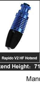 Hotend R Trianglelab V6 Volcano 12V/24V con control remoto Bowen, cabezal de impresión J y soporte de ventilador de refrigeración para V6 HOTEND para PT100