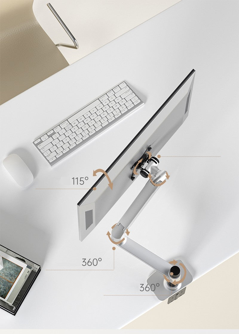Soporte de escritorio de aleación de aluminio V62CT, soporte de Monitor de doble uso de 17-27 pulgadas, soporte para ordenador portátil de 17 pulgadas, brazo de resorte mecánico