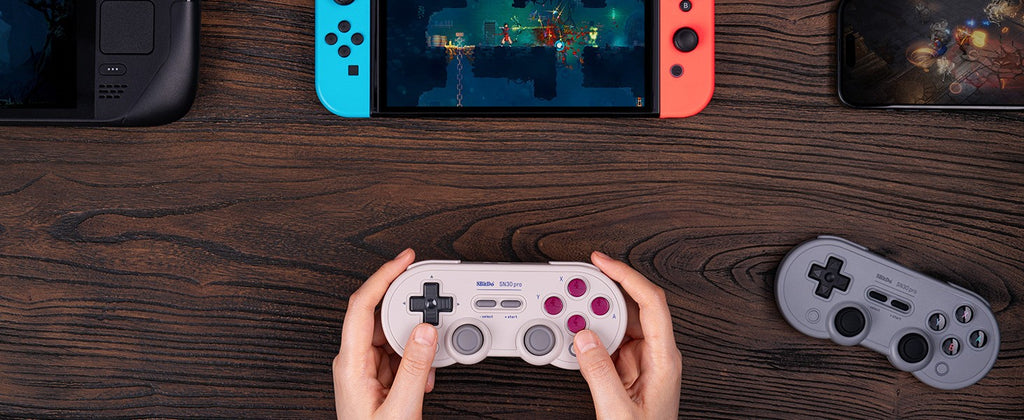 Control Inalámbrico para Juegos 8Bitdo SN30 Pro con Bluetooth y Efecto Hall para Switch 2, MacOS, Android, Raspberry Pi, Windows, Steam Deck
