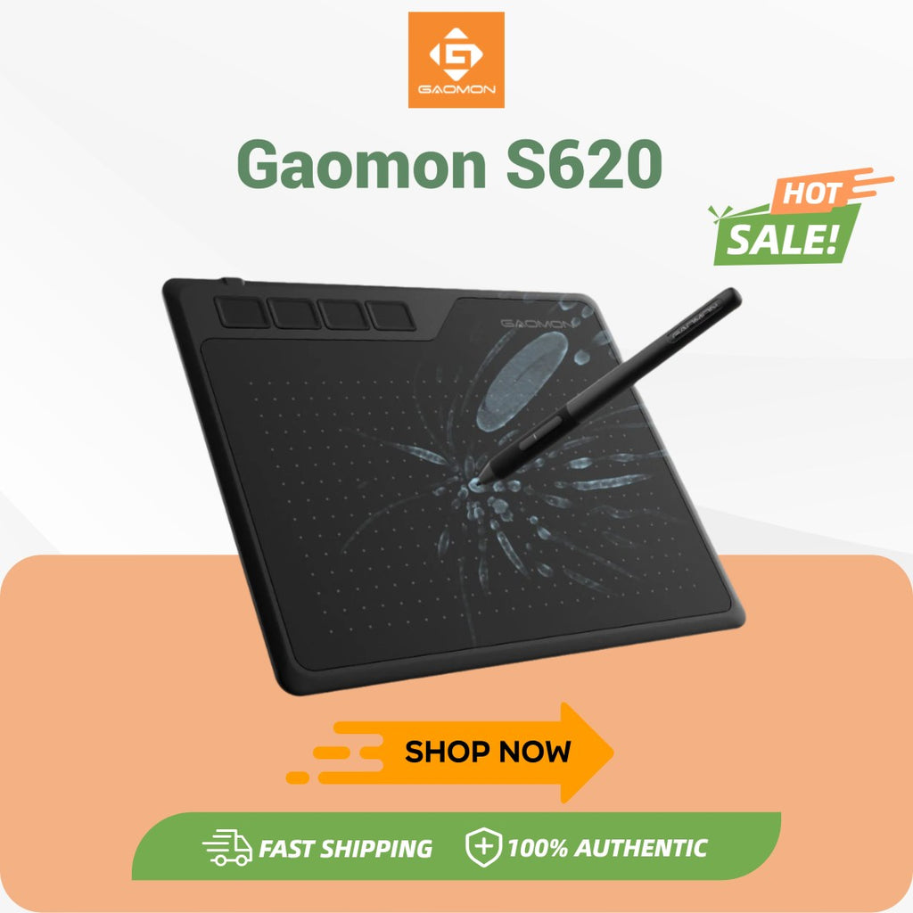 Tableta Digital Gaomon S620 de 6.5x4 Pulgadas, Tableta Gráfica Delgada y Portátil para Dibujar y Jugar OSU, Fácil Conexión con Teléfonos Android