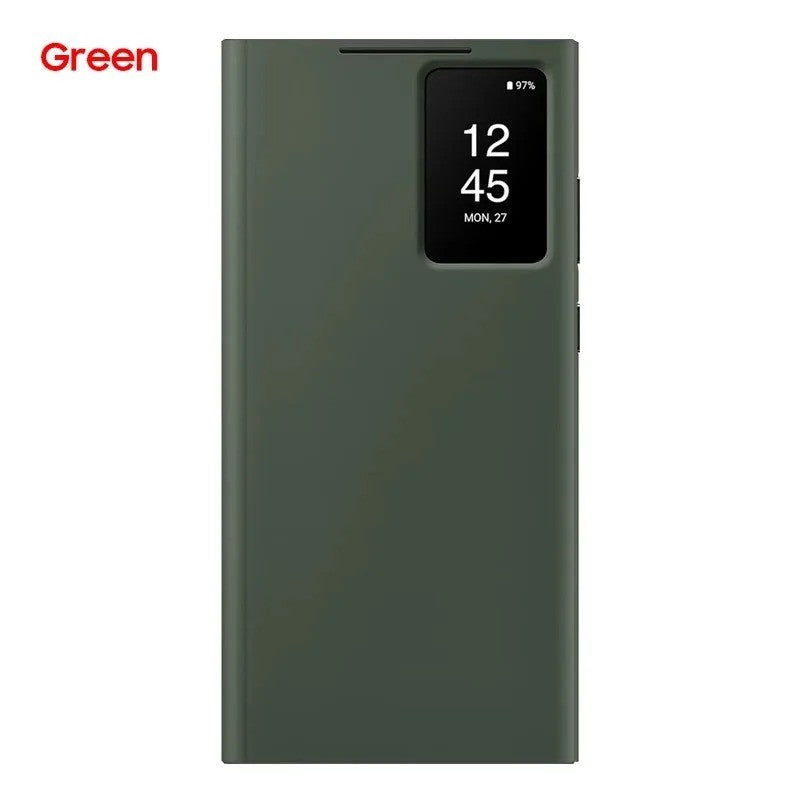 Funda tipo cartera Smart View original para Samsung Galaxy S23 Ultra, funda transparente con tapa abatible Smart Clear View, modelo EF-ZS918