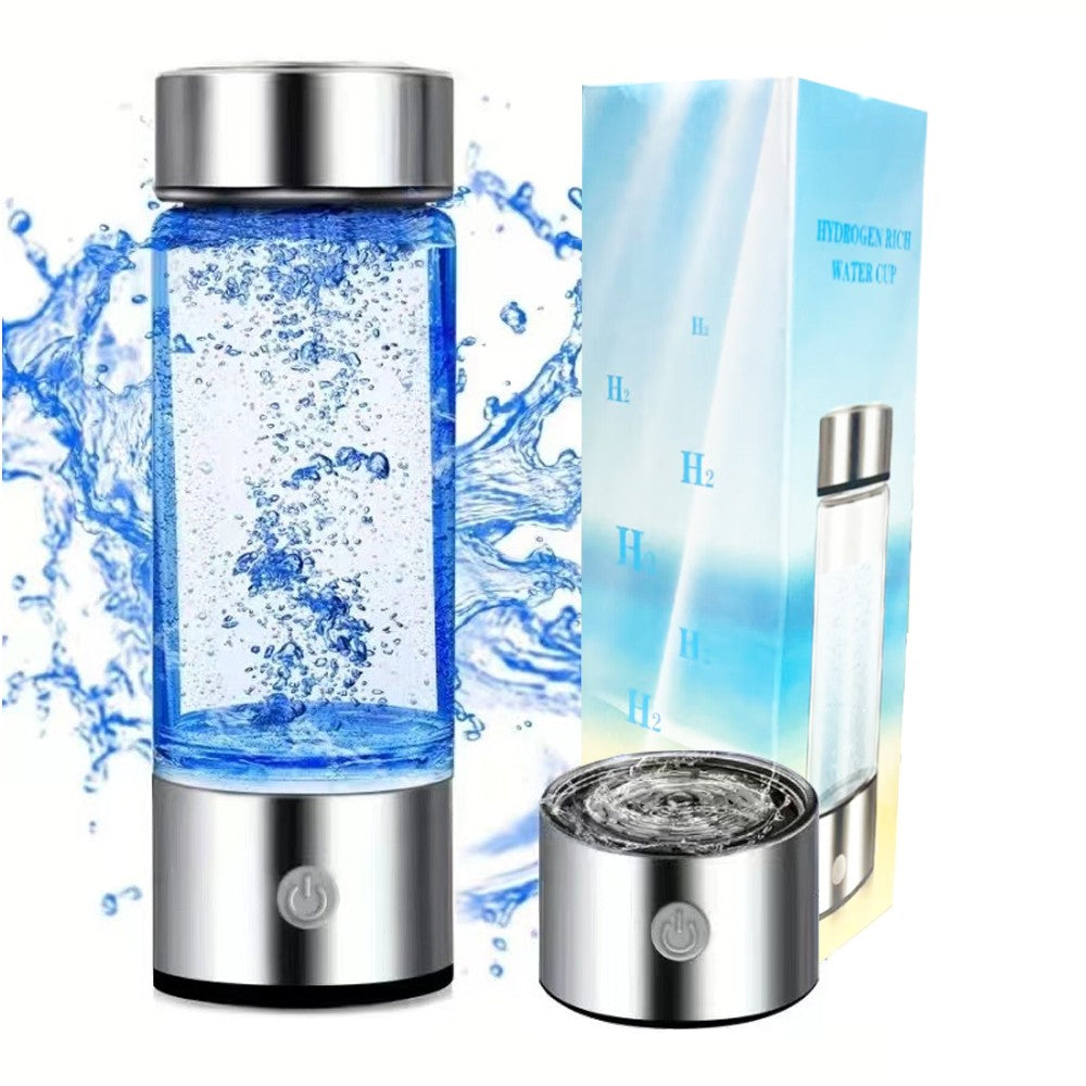 Taza de agua rica en hidrógeno de 420ml, botella eléctrica con generador de agua rico en hidrógeno, filtro de calidad de titanio, ionizador antioxidante portátil