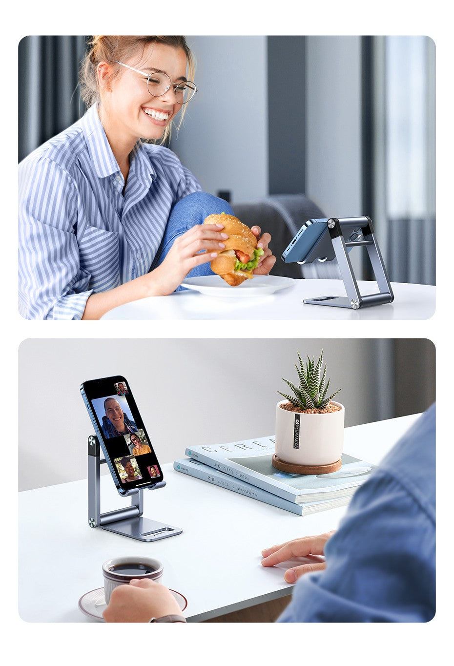 UGREEN-soporte ajustable de aluminio para teléfono móvil, accesorio de escritorio para iPhone 13, 12 Pro Max, tableta