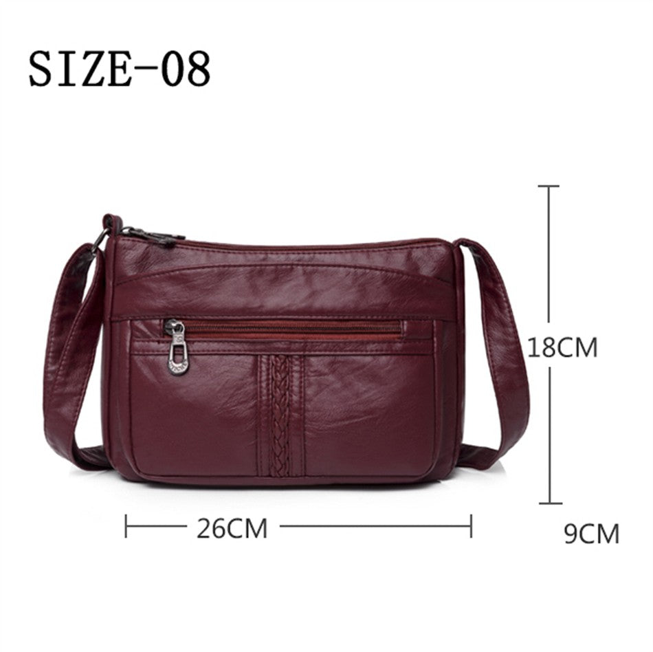 Bolso bandolera de Color liso que combina con todo, bolsos de hombro de alta capacidad para mujer, bolso de mano de piel sintética de alta calidad 2021