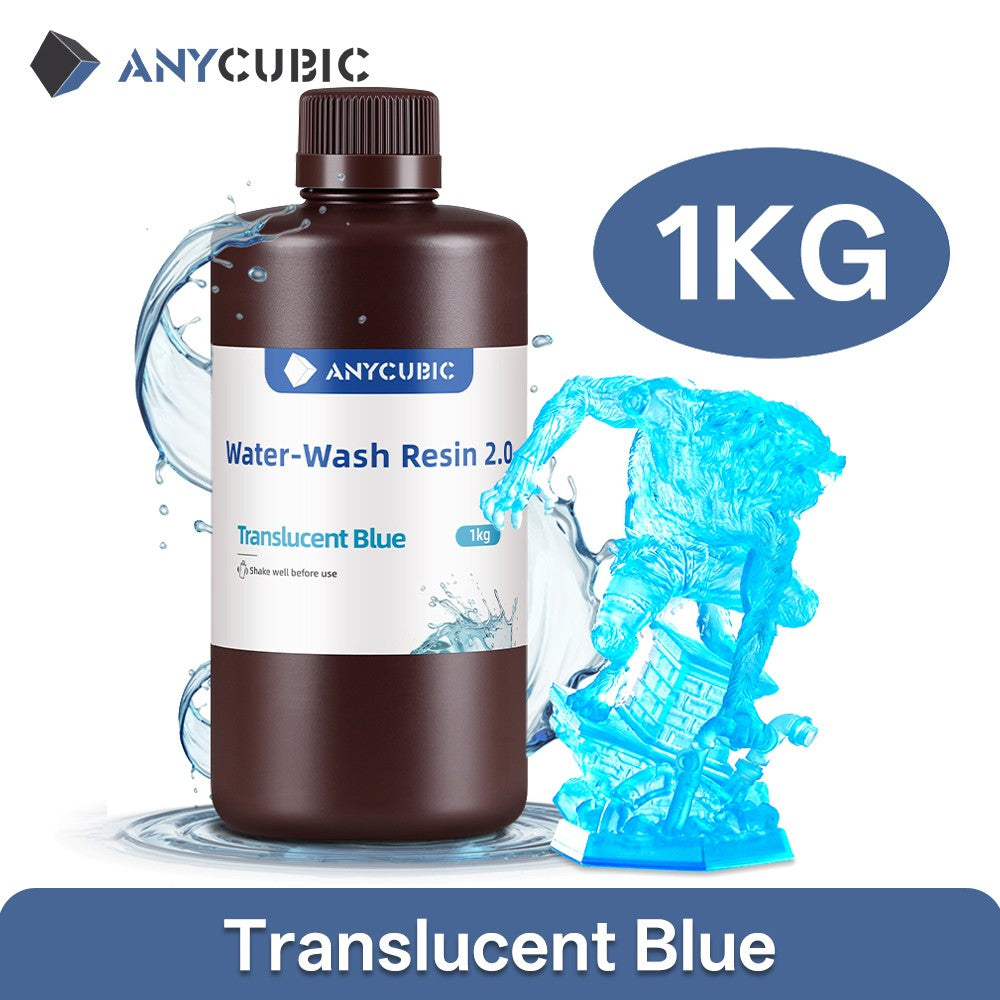 Resina ANYCUBIC lavable con agua, bajo olor, baja viscosidad, 405nm, resina UV para impresión LCD 3D, resina de impresora 3D de alta precisión