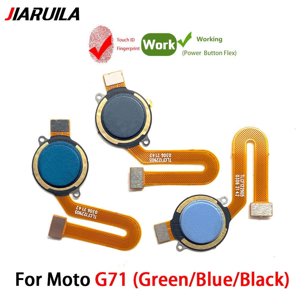 Botón de inicio, Sensor de identificación táctil de huellas dactilares, cinta de Cable flexible, piezas de repuesto para Moto G22 G31 G51 5G G60S G71