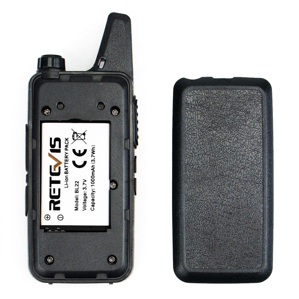 Retevis RT622 Mini Walkie Talkie 2 unidades PMR446 Radio portátil bidireccional con PTT Ideal para restaurantes y hoteles