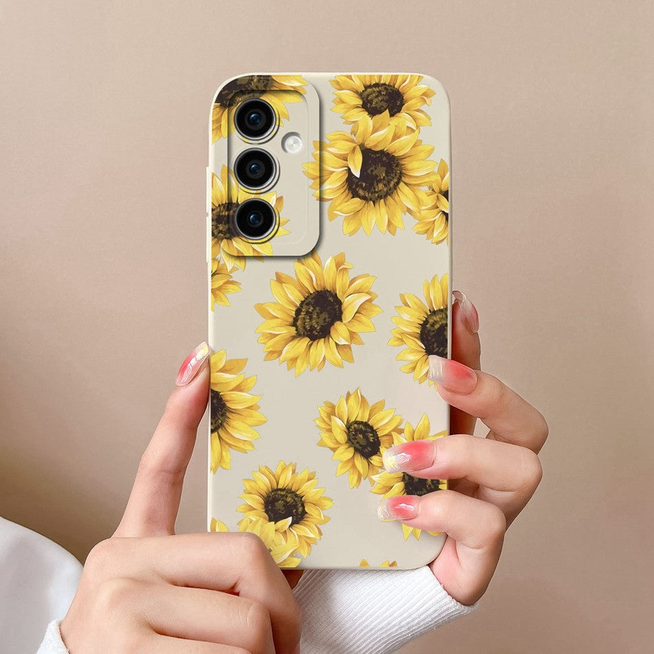Funda para Samsung A35 A55 5G, funda trasera romántica, Protector de cámara de silicona líquida suave para Samsung A 35 A 55 Anti Choc Coque Capa