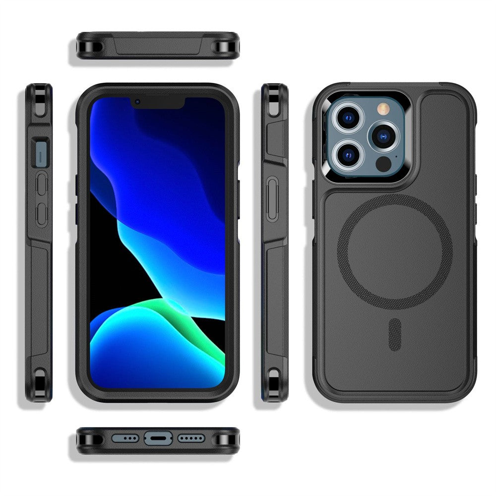 Funda magnética para iPhone 13 mini 16 15 14 Pro Max Plus 12, MagSafe, protección contra caídas de grado militar, resistente, a prueba de golpes