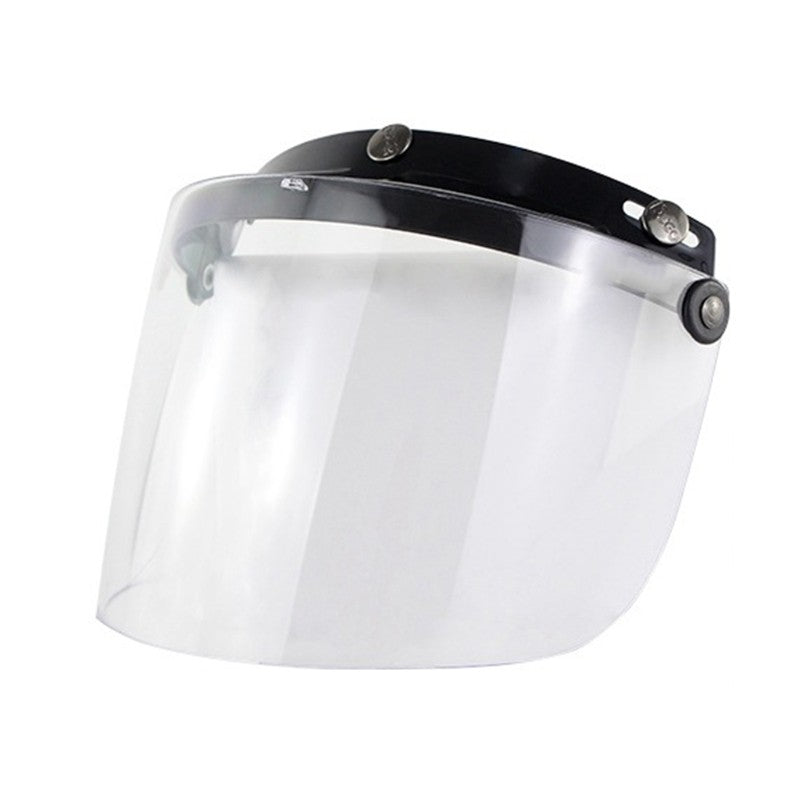 Protector de lente de visera a prueba de viento, 3 Snap, para cascos de motocicleta, abatible hacia arriba y hacia abajo, cara abierta, venta al por mayor