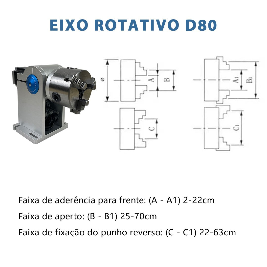 Accesorios para Máquina de Marcado Láser de Fibra, Mesa Giratoria D80 D69 D50 para Tazas, Pulseras y Anillos