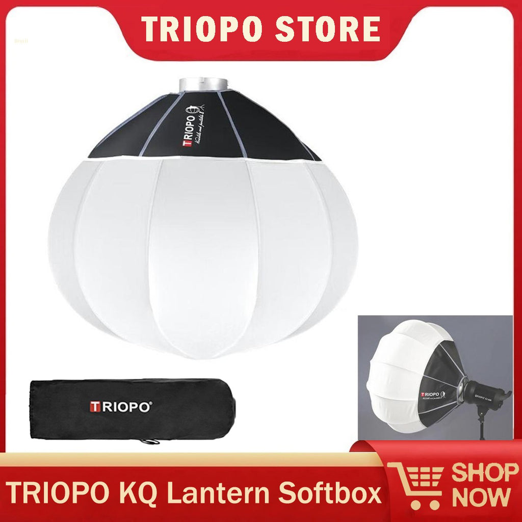 TRIOPO Linterna Softbox 55 65 85cm montaje Bowens de liberación rápida para Sokani X100 X60 COLBOR Godox Aputure 300c luz de vídeo LED