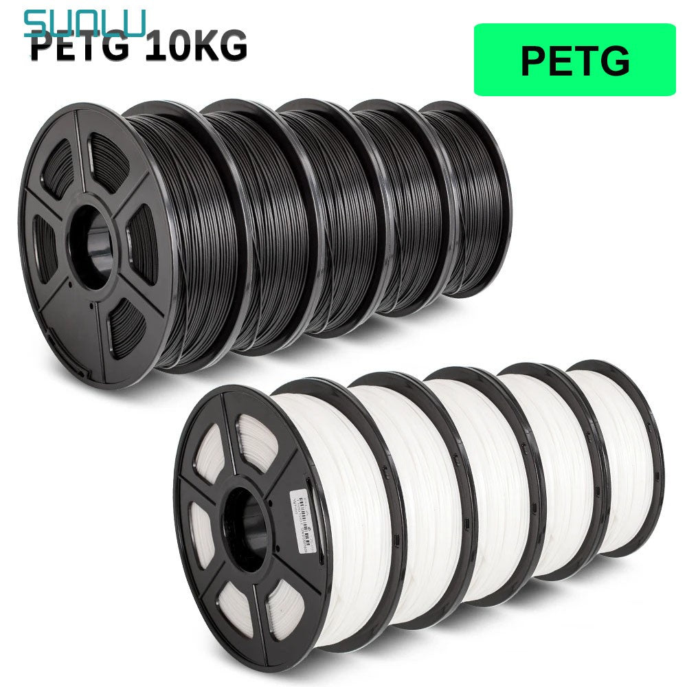 Filamento SUNLU 10KG 3D PLA/PLA PLUS/PETG/filamnet ABS fácil 1,75mm 10 rollos 1KG filamento de impresora 3D bien herido para impresora 3D