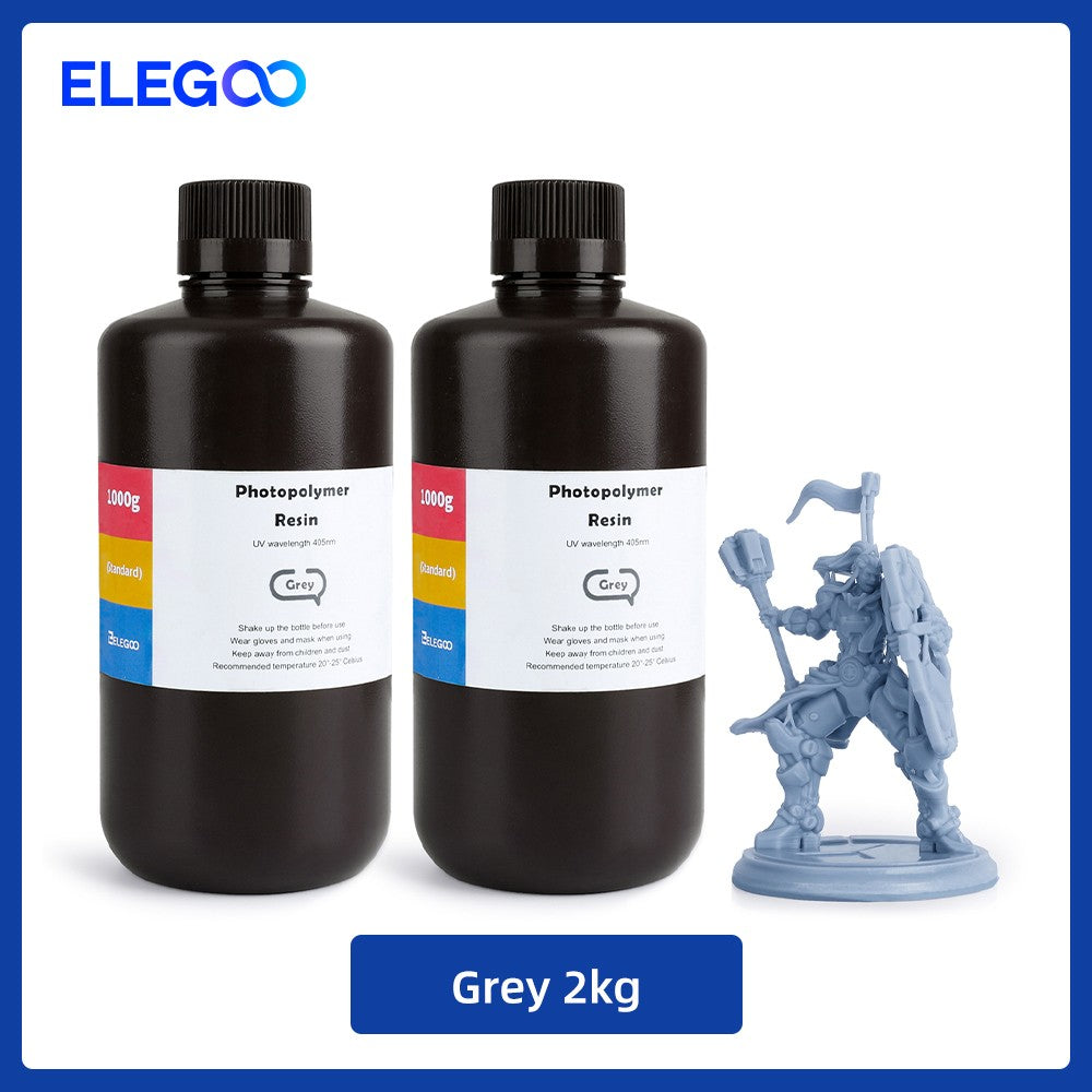 ELEGOO-resina de impresora 3D tipo ABS, resina de fotopolímero estándar tipo ABS de 405nm para impresión LCD 3D, 1000g