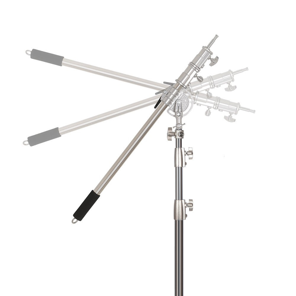 Kit de soporte C de acero inoxidable, soporte de luz con bolsa de peso, accesorios de estudio fotográfico, varilla de extensión, brazo cruzado de 2,49 M de longitud