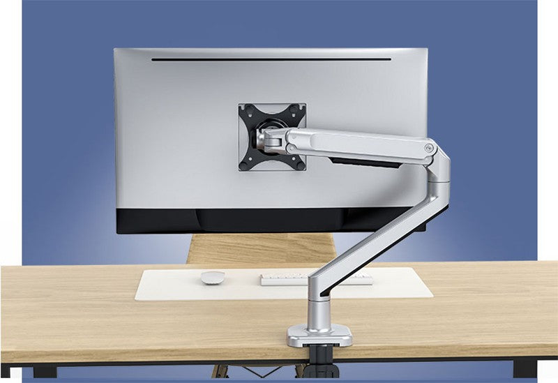 Soporte de Monitor de escritorio V8 de aluminio, brazo de resorte mecánico, elevación libre, movimiento completo, soporte de Monitor de TV, carga de 11kg, 17-38"