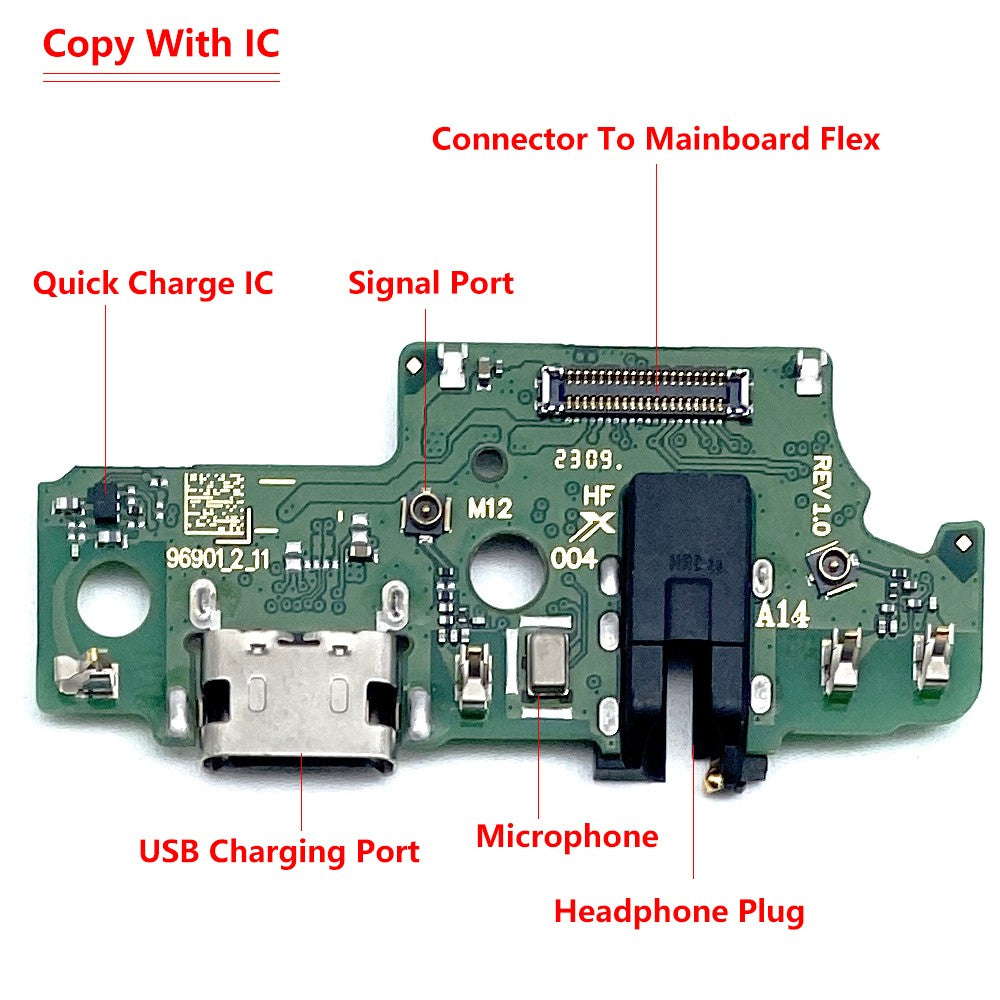 Para Samsung A13 A13s A14 A24 A54 A23 A34 A42 4G 5G A04 A04s A04E puerto de carga USB Micro Dock conector placa Cable flexible