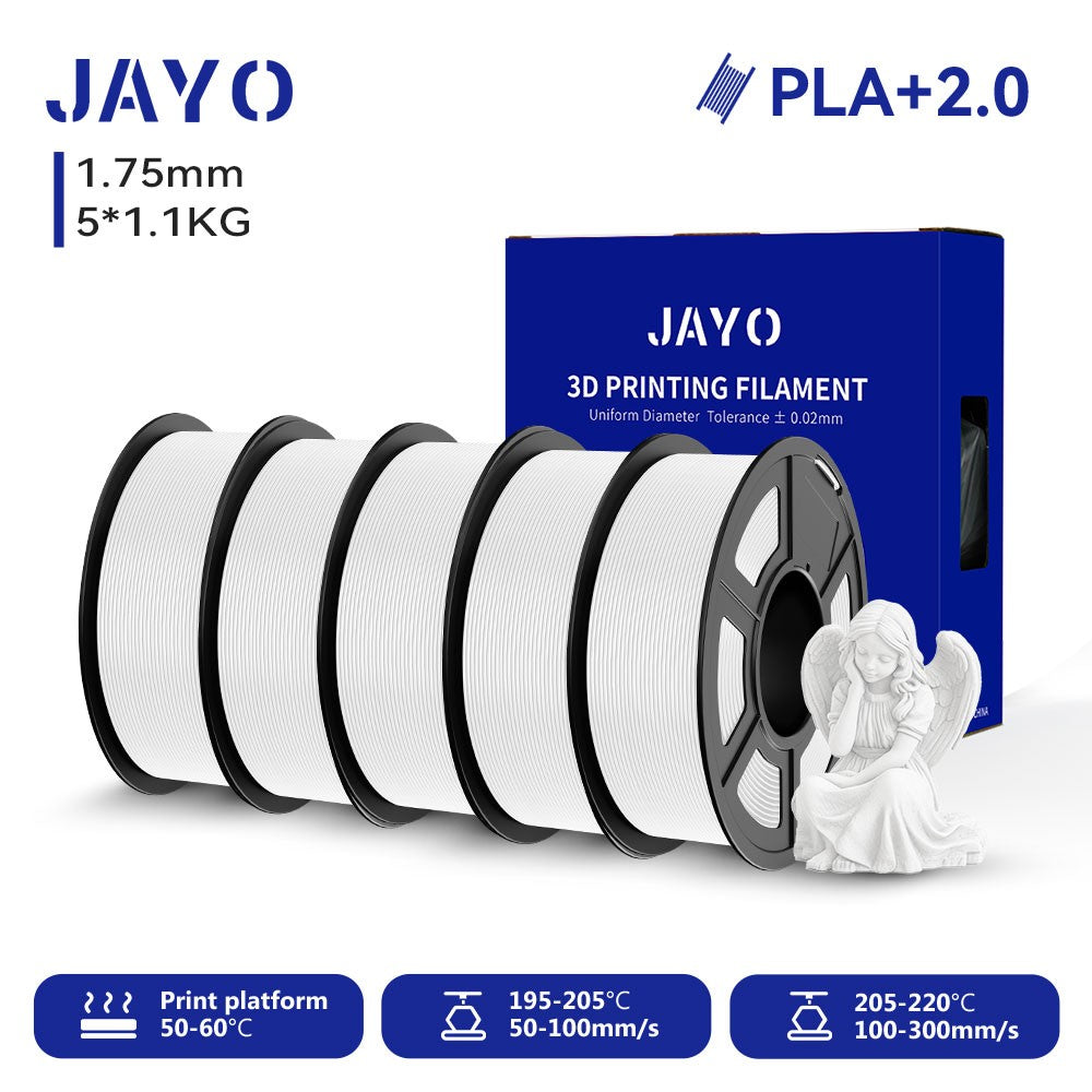 Filamento para Impresora 3D JAYO PETG/PLA/PLA PLUS, 1.75mm, 5.5KG, 100% Sin Burbujas, No Tóxico, Materiales de Impresión 3D para Impresora 3D y Bolígrafo 3D