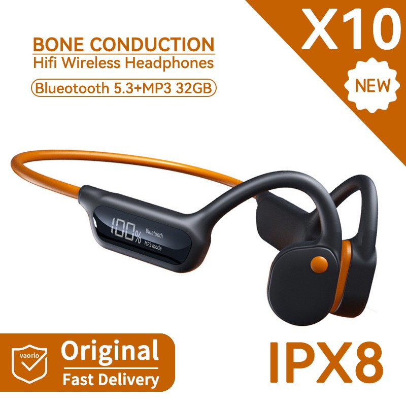 Auriculares Inalámbricos con Conducción Ósea S10/X10, Resistentes al Agua IPX8, Reproductor MP3 Bluetooth de 32 GB, Música HIFI con Bajos, Auriculares Deportivos