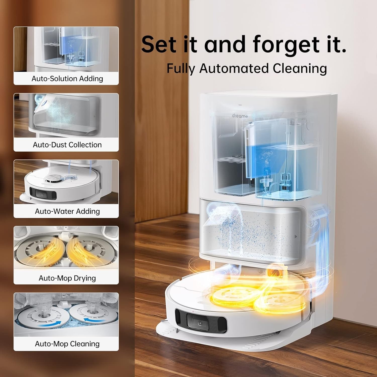 Dreame-Robot aspirador L10s Ultra, fregona automática de limpieza y secado, recarga y vaciado automático, 5300Pa, navegación por Ia, Alexa