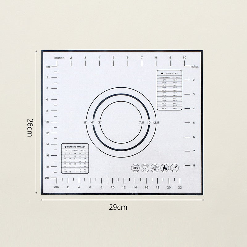 Almohadilla de silicona de 60/50/40cm, estera para hornear, hoja para amasar masa, estera para cocina, rollo de masa, Pizza, soporte antiadherente para masa grande