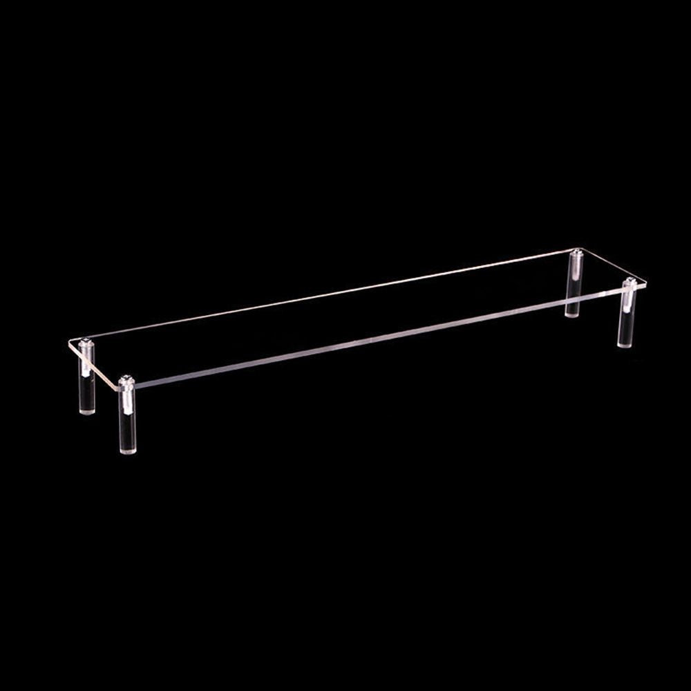 Soporte de exhibición acrílico de 1-4 niveles, estante de exhibición duradero para magdalenas, Perfume, muñeca, caja ciega Trapezoidal transparente, estante de almacenamiento