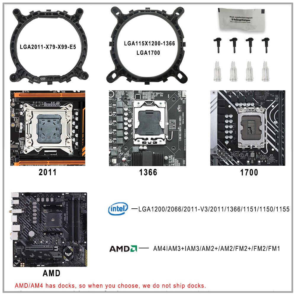 IWONGOU-enfriador de procesador X99, disipador de calor de Cpu para Intel 2011-V3/2011/1151/1150/1155 AMD AM4/AM3 +/AM2 + Lga 1366