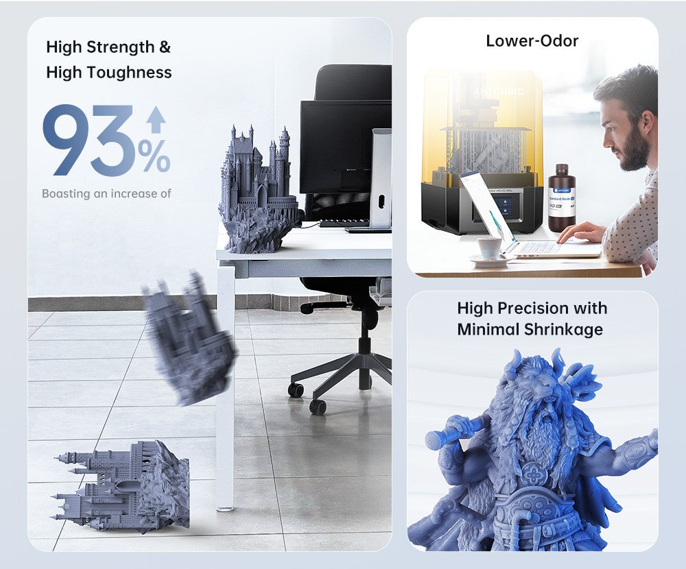 ANYCUBIC 5KG/10KG 405nm resina estándar UV/resina estándar V2 para impresora 3D Photon Mono 4 resina de impresión 3D resina sensible a los rayos UV