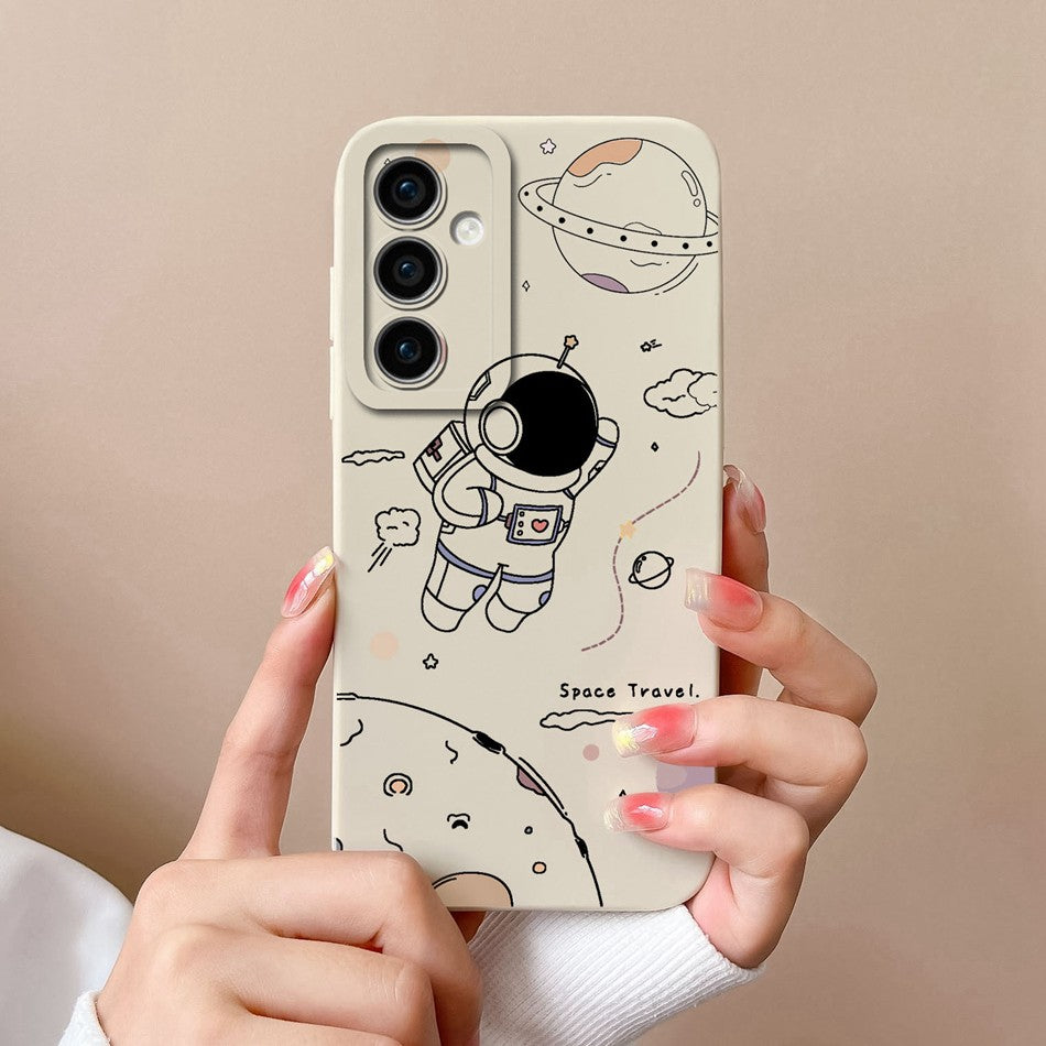 Funda para Samsung A35 A55 5G, funda trasera romántica, Protector de cámara de silicona líquida suave para Samsung A 35 A 55 Anti Choc Coque Capa