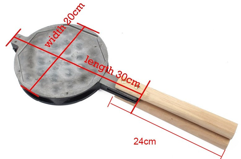 DMWD-Molde de máquina de gofres de burbujas para huevos de Hong Kong, rodillo para hornear, sartén de hierro, placa antiadherente para Muffin