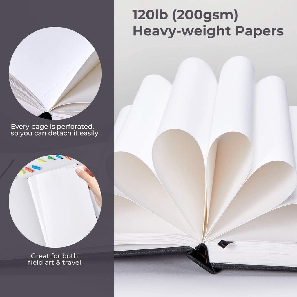 Ohuhu-alfombrillas marcadoras para bocetos de arte, cuaderno de tapa dura, pintura artística para estudiantes, libro de acuarelas, suministros escolares para bocetos de grafiti