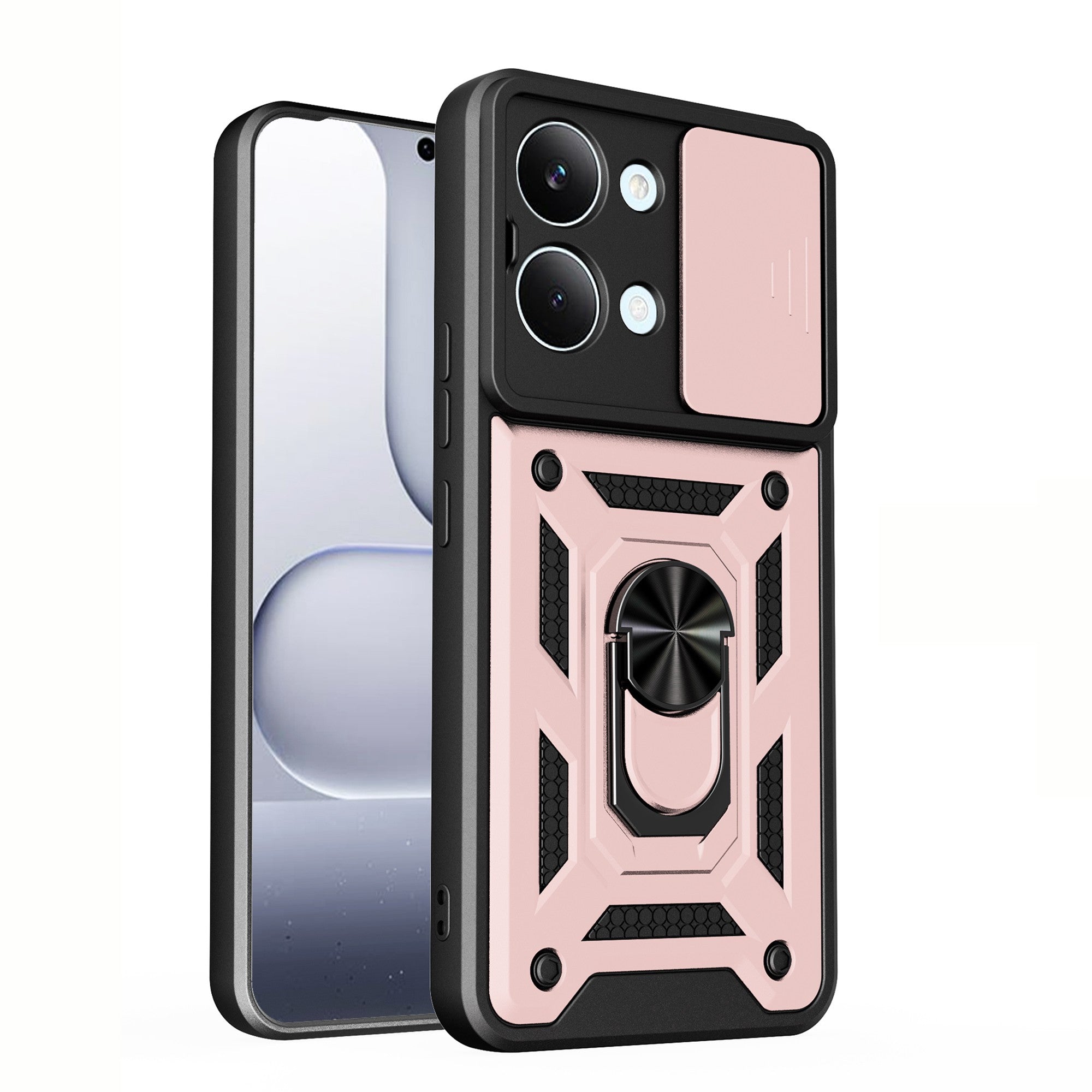 Funda Protectora para POCO X8 Pro Max X7 X6 Pro 5G, Funda con Anillo y Soporte para Xiaomi POCO X8 Pro, Protección para la Lente de la Cámara