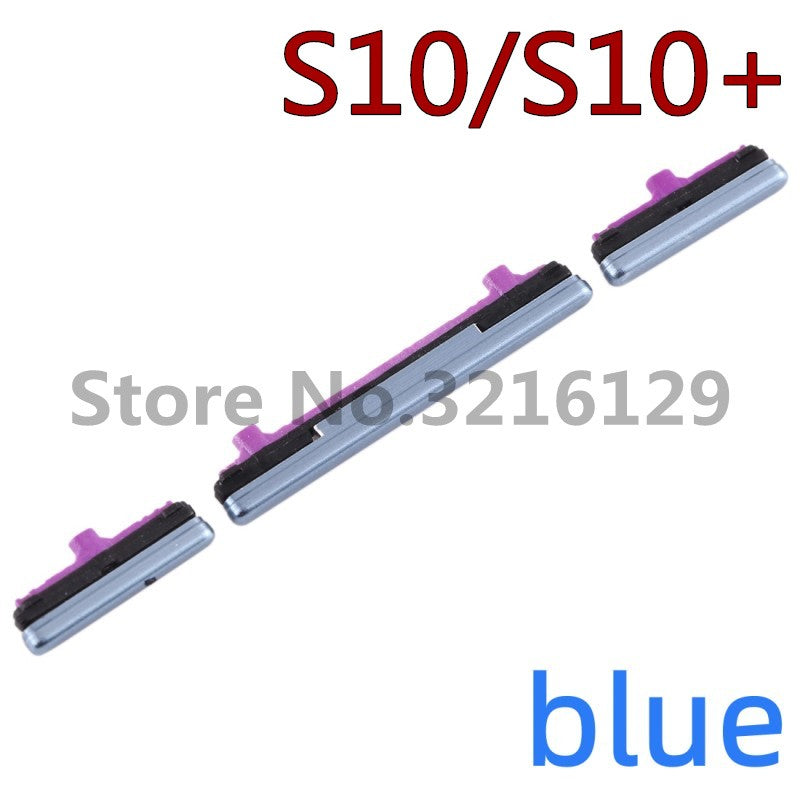 Juego de 2 botones laterales de volumen de energía para Samsung Galaxy S10e S10 + Plus G970 G973 G975 G977 5G On Off piezas de reparación de teclas laterales pequeñas