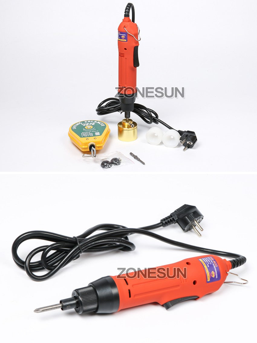 ZONESUN Máquina taponadora manual Taponadora de botellas de aceite de humo de plástico con tornillo (10-30 mm)