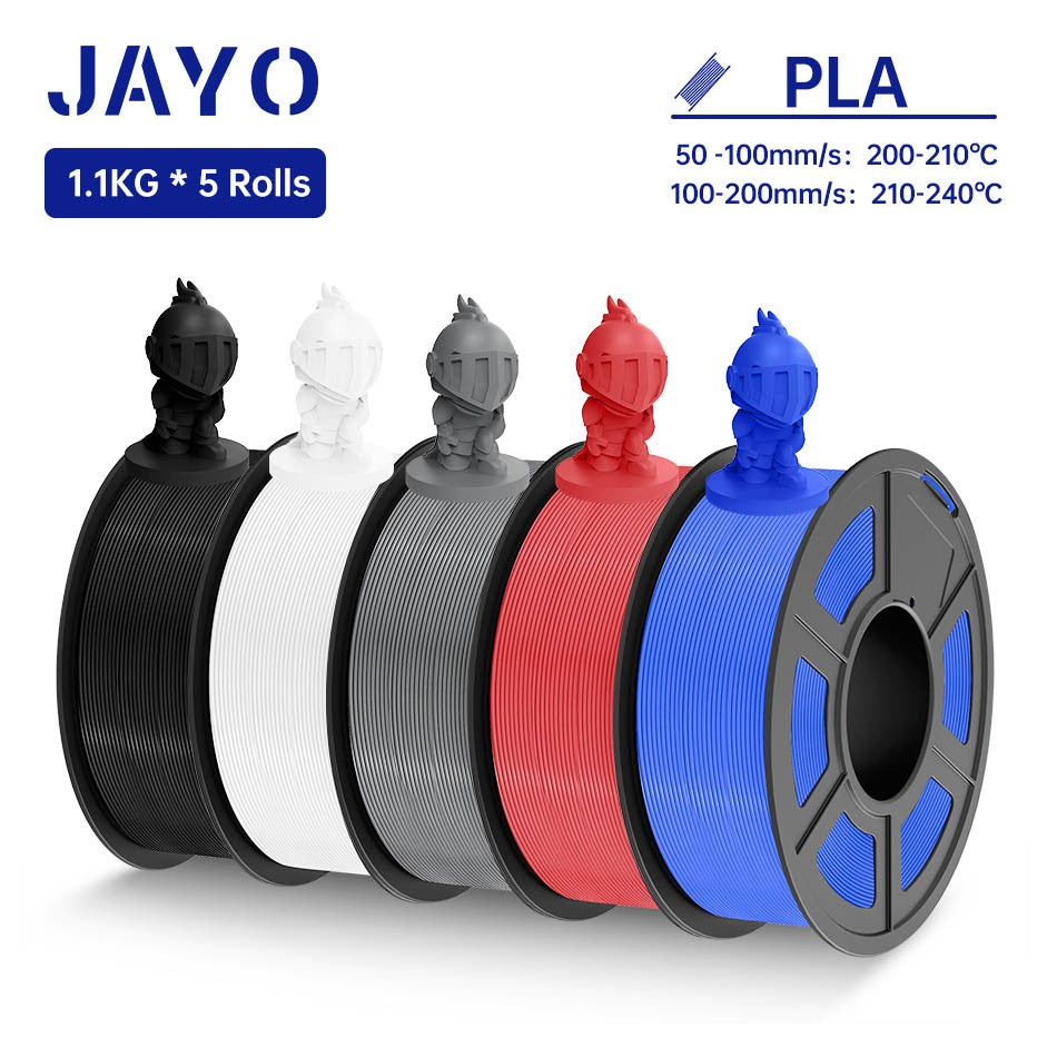 Filamento JAYO PLA 1,75 MM 5 rollos filamento de impresora 3D PLA 100% sin burbujas para FDM Coloful Material de impresión 3D regalo DIY