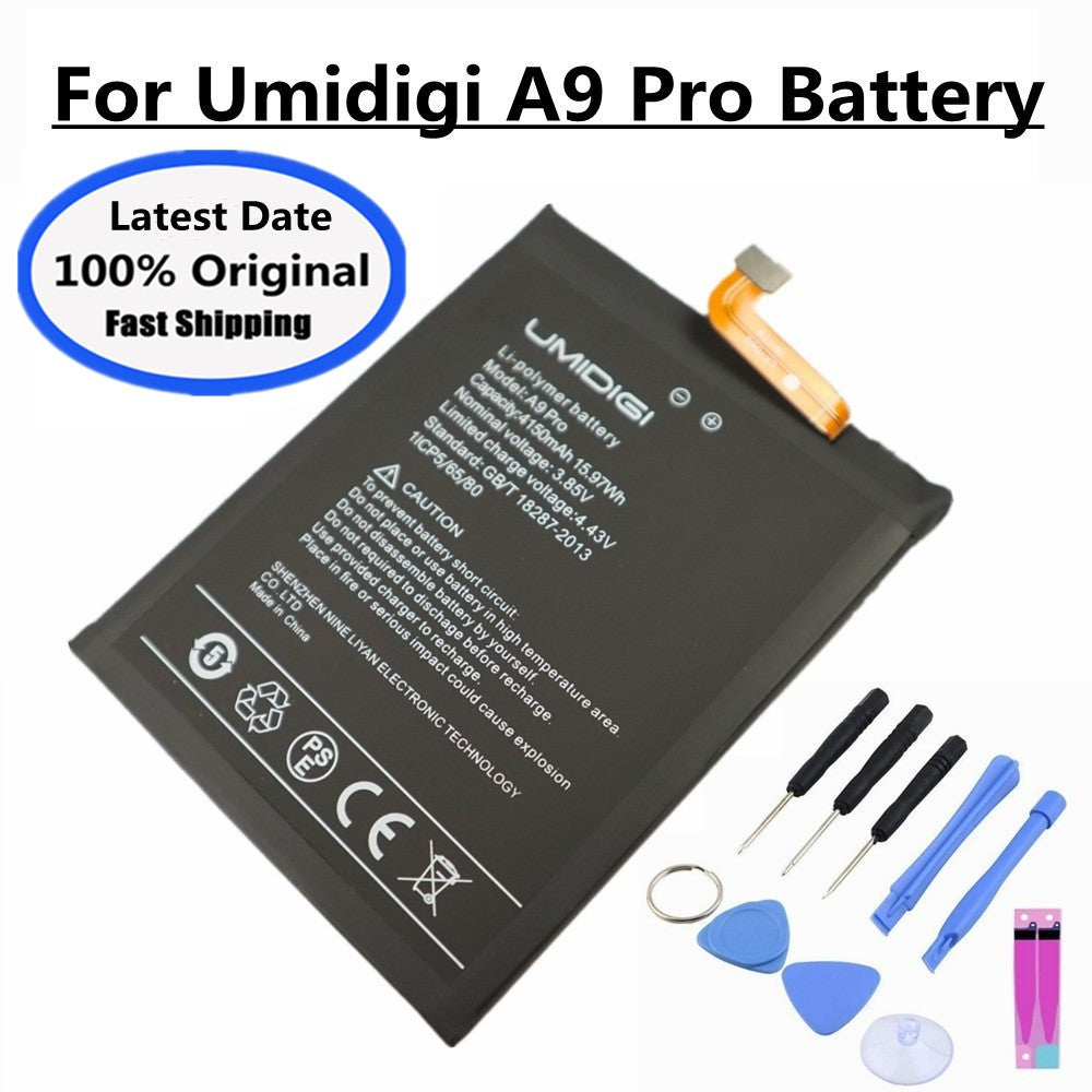 Nueva batería 100% Original para UMI Umidigi A9 Pro A9Pro 4150mAh, baterías para teléfono + herramientas en stock, envío rápido