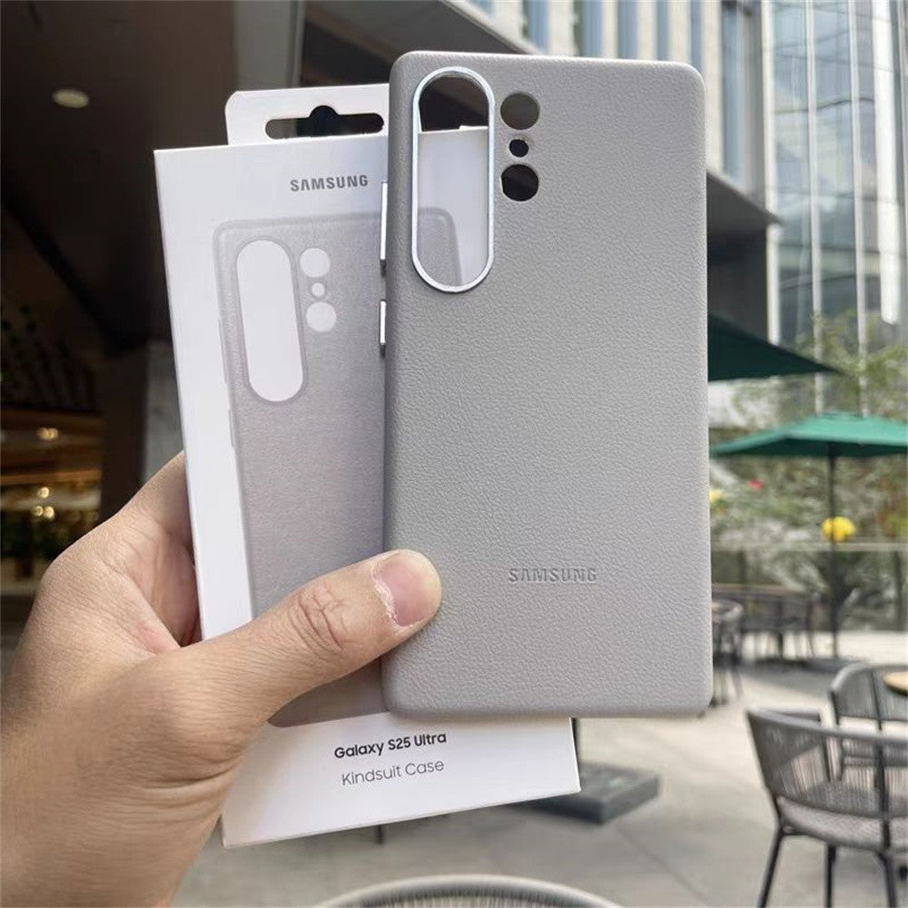 Funda de cuero para teléfono móvil Samsung Galaxy S25 Ultra/S25 Plus/S25 /S25 +/S25 Edge, carcasa protectora trasera suave de lujo con logotipo