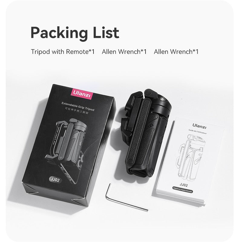 ULANZI JJ02 trípode para palo de Selfie trípode de teléfono con agarre extensible con control remoto desmontable 2 zapatos fríos tamaño de bolsillo Mini soporte para teléfono