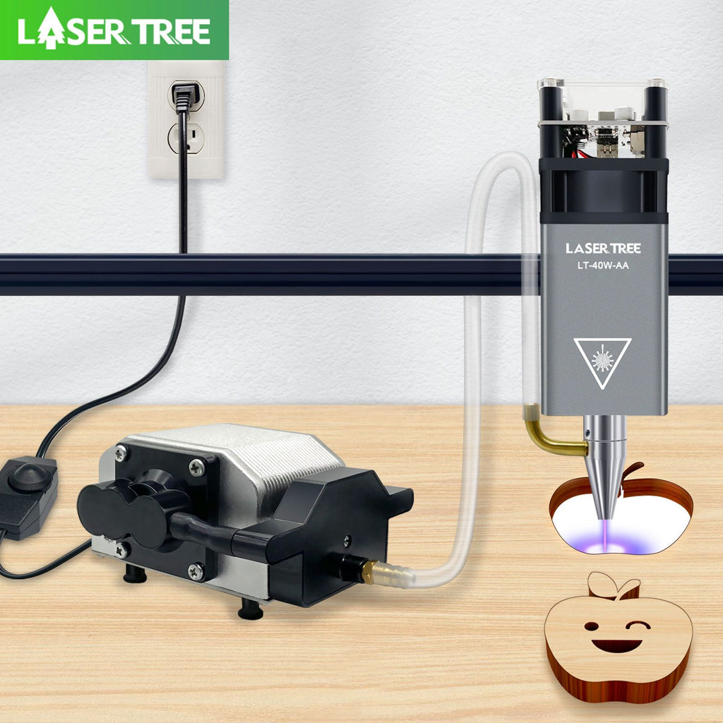 LASER TREE 5W módulo láser con asistencia de aire 450nm enfoque fijo TTL cabezal láser de luz azul para máquina de grabado de corte CNC DIY